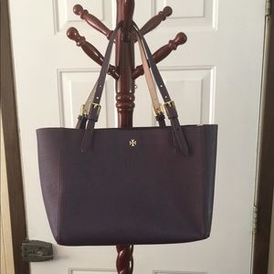 Tory Burch purple handbag.